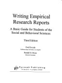 Writing empirical research reports : a basic guide for students of the social and behavioral sciences /