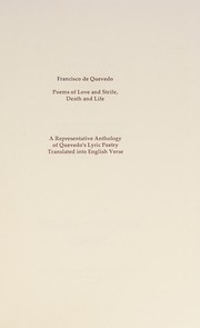 Poems of love and strife, death and life /