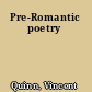 Pre-Romantic poetry
