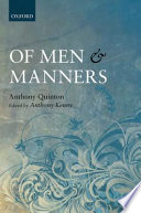 Of men and manners : essays historical and philosophical /