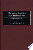 Managing conflict in organizations