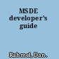 MSDE developer's guide