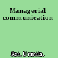 Managerial communication
