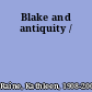 Blake and antiquity /