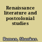 Renaissance literature and postcolonial studies