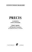 PRECIS : a workbook for students of librarianship /