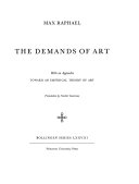 The demands of art. : With an appendix, Toward an empirical theory of art /