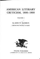 American literary criticism /