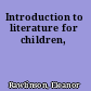 Introduction to literature for children,