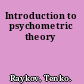 Introduction to psychometric theory