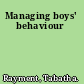 Managing boys' behaviour