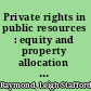 Private rights in public resources : equity and property allocation in market-based environmental policy /