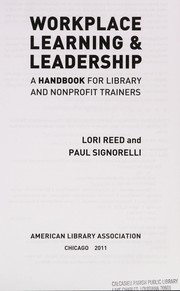 Workplace learning & leadership : a handbook for library and nonprofit trainers /