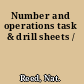 Number and operations task & drill sheets /