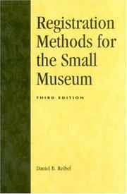 Registration methods for the small museum /