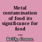 Metal contamination of food its significance for food quality and human health /