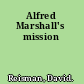 Alfred Marshall's mission