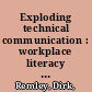 Exploding technical communication : workplace literacy hierarchies and their implications for literacy sponsorship /