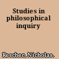 Studies in philosophical inquiry