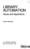 Library automation : issues and applications /