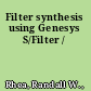 Filter synthesis using Genesys S/Filter /