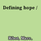 Defining hope /