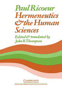 Hermeneutics and the human sciences : essays on language, action, and interpretation /