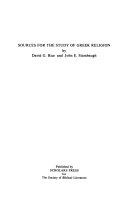 Sources for the study of Greek religion /