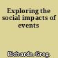 Exploring the social impacts of events