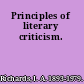 Principles of literary criticism.