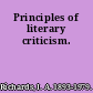 Principles of literary criticism.