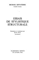 Essais de stylistique structurale /