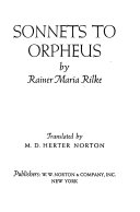 Sonnets to Orpheus /