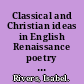 Classical and Christian ideas in English Renaissance poetry : a student's guide /