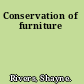 Conservation of furniture