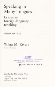 Speaking in many tongues : essays in foreign-language teaching /