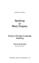 Speaking in many tongues : essays in foreign-language teaching /