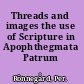 Threads and images the use of Scripture in Apophthegmata Patrum /