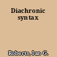 Diachronic syntax