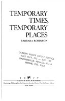 Temporary times, temporary places /