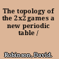 The topology of the 2x2 games a new periodic table /