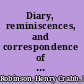 Diary, reminiscences, and correspondence of Henry Crabb Robinson ...