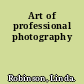 Art of professional photography