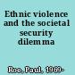 Ethnic violence and the societal security dilemma