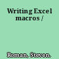 Writing Excel macros /