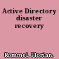 Active Directory disaster recovery