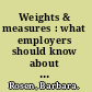 Weights & measures : what employers should know about obesity /