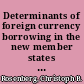 Determinants of foreign currency borrowing in the new member states of the EU /