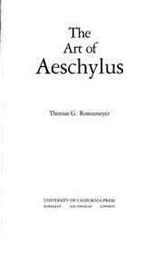 The art of Aeschylus /