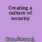 Creating a culture of security